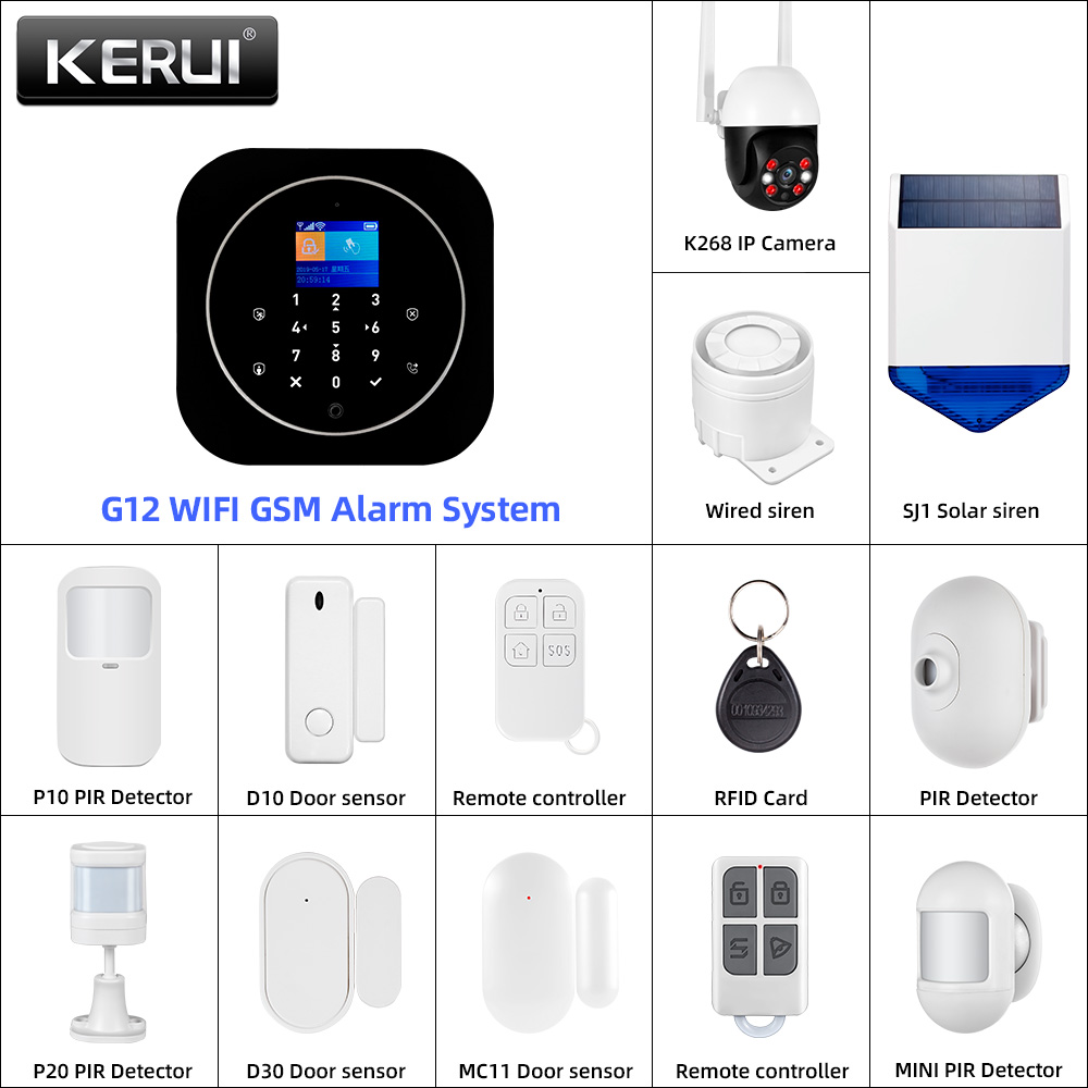 Home Security System Installation - KERUI G12 2G Wifi ワイヤレスホーム警報システム DIY