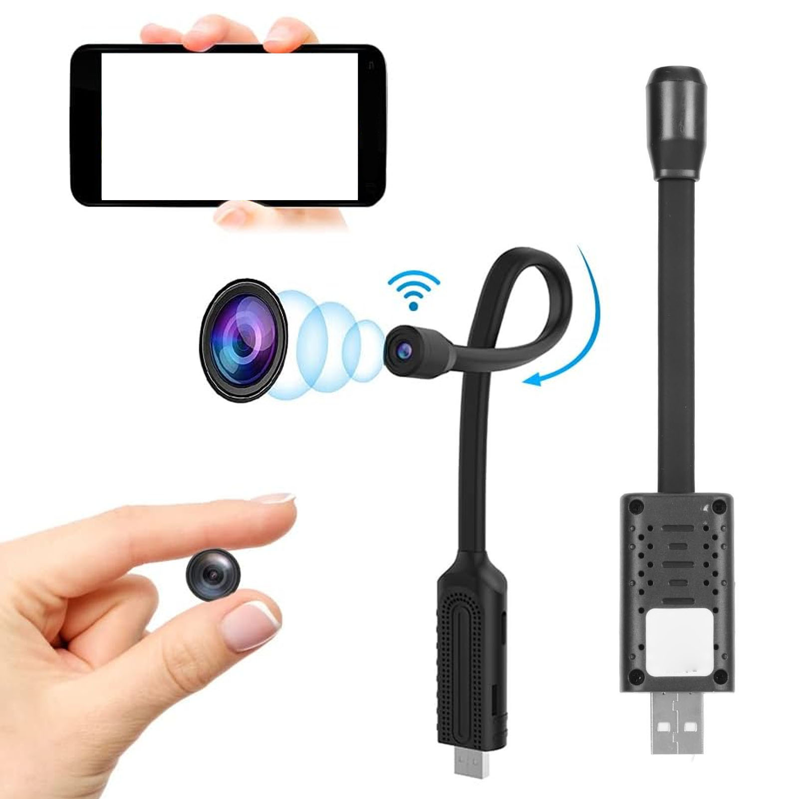 Home Security No Wifi Needed - ミニwifiワイヤレスセキュリティカメラ,正確な色再現,家庭用のローカルおよびクラウドストレージをサポート,USB, 1080p
