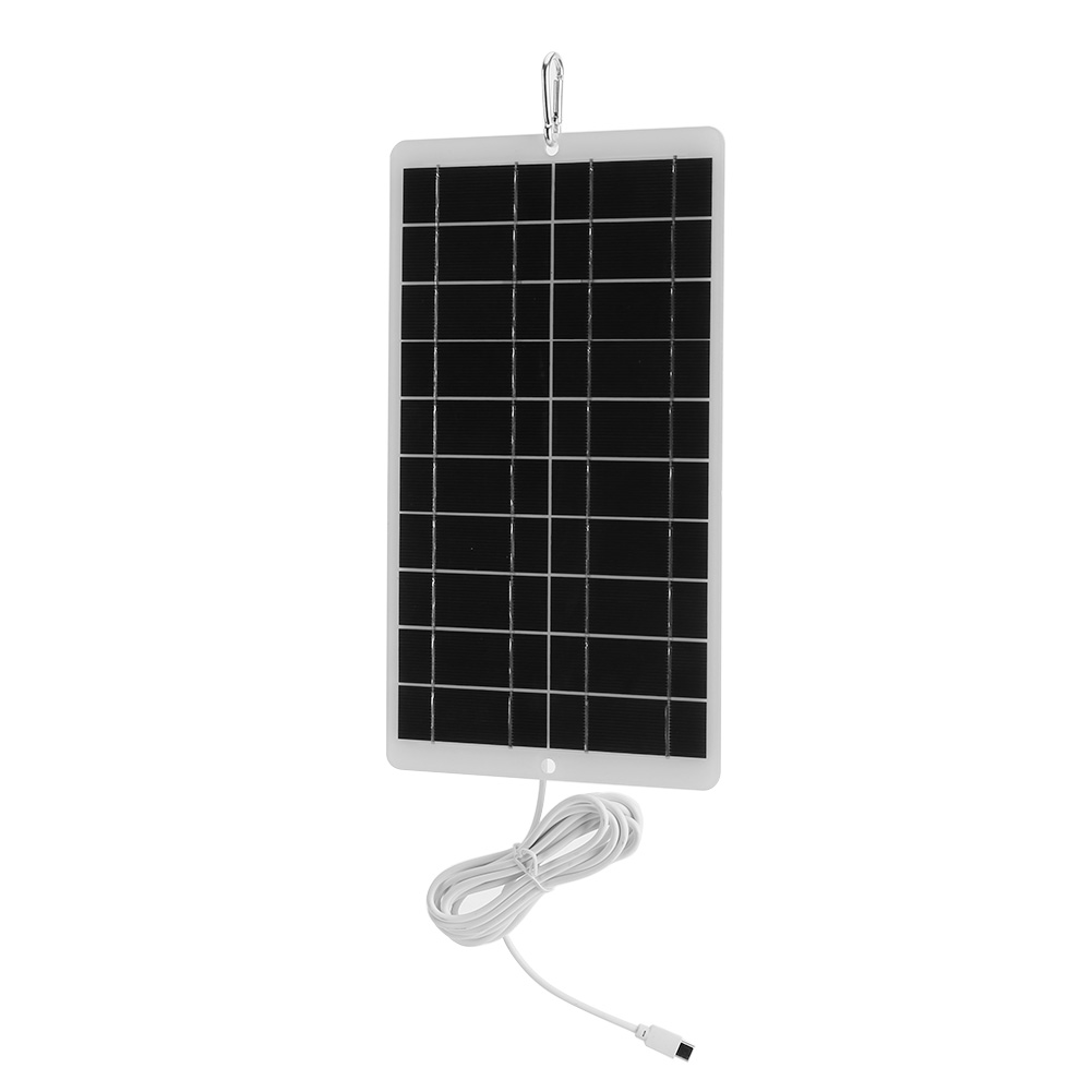 Camera Solar Wireless - 8W 5V ポータブルソーラーバッテリー充電器 Type-C 出力 1600MA