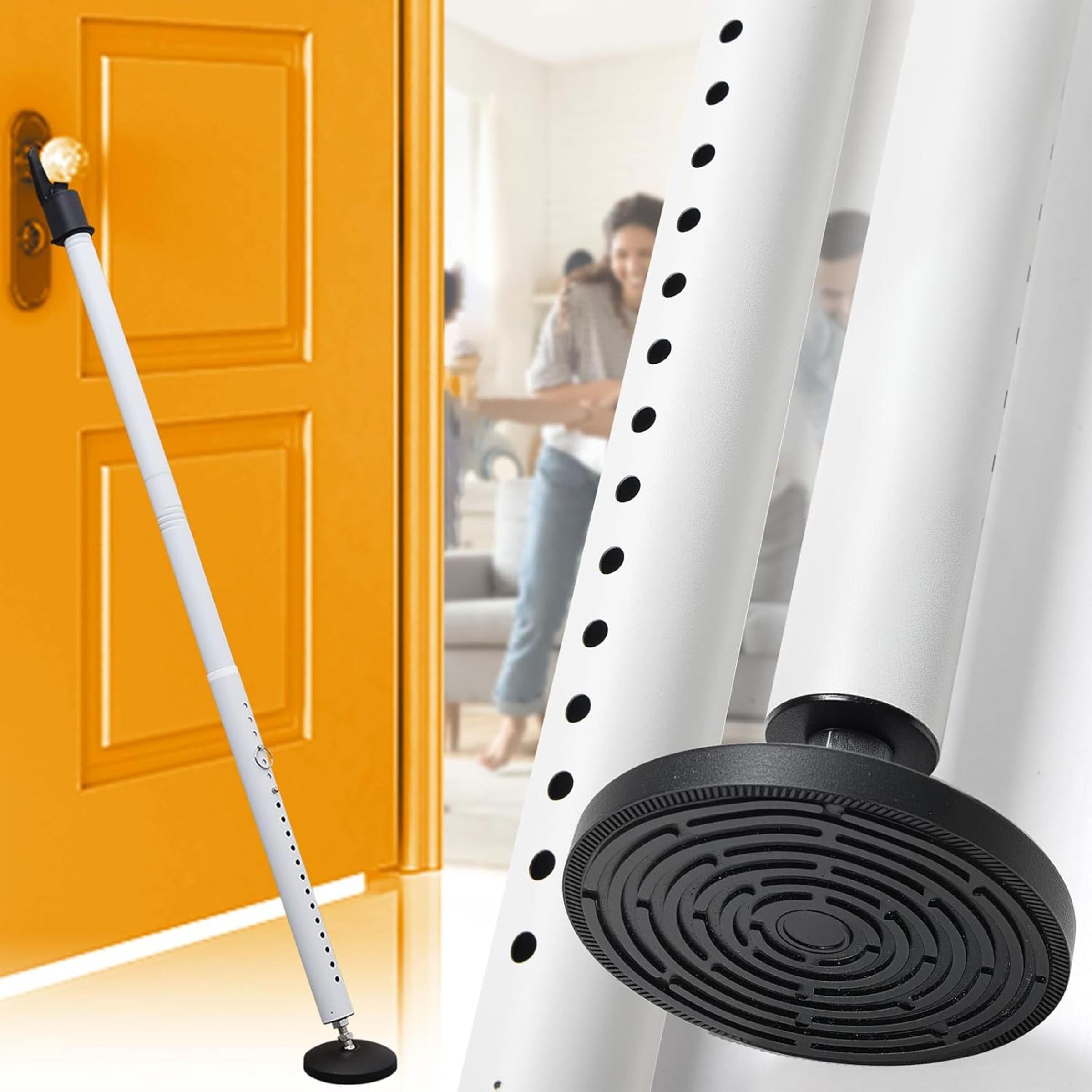 Home Security Bars - 調整可能な2in1スライド式パティオドアセキュリティバー、盗難防止ロック付き頑丈な鉄製ドアストッパー、家庭用窓安全ガードバー