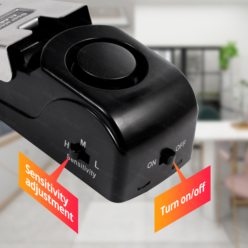 Home Security Device - FUERS ドアストップアラームシステム 120dB 大音量 ワイヤレス ホームセキュリティ