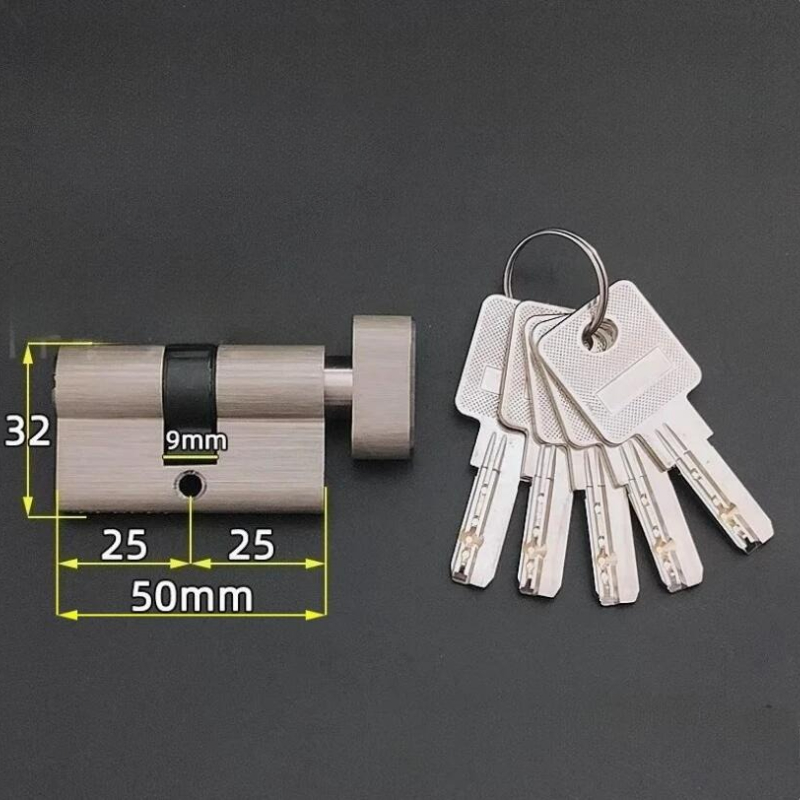 Home Security Locks - 特別なカスタムセキュリティドアセンター真鍮ロックシリンダーノブ付きアルミ合金ドアコア高さ 32 ミリメートル 1 個