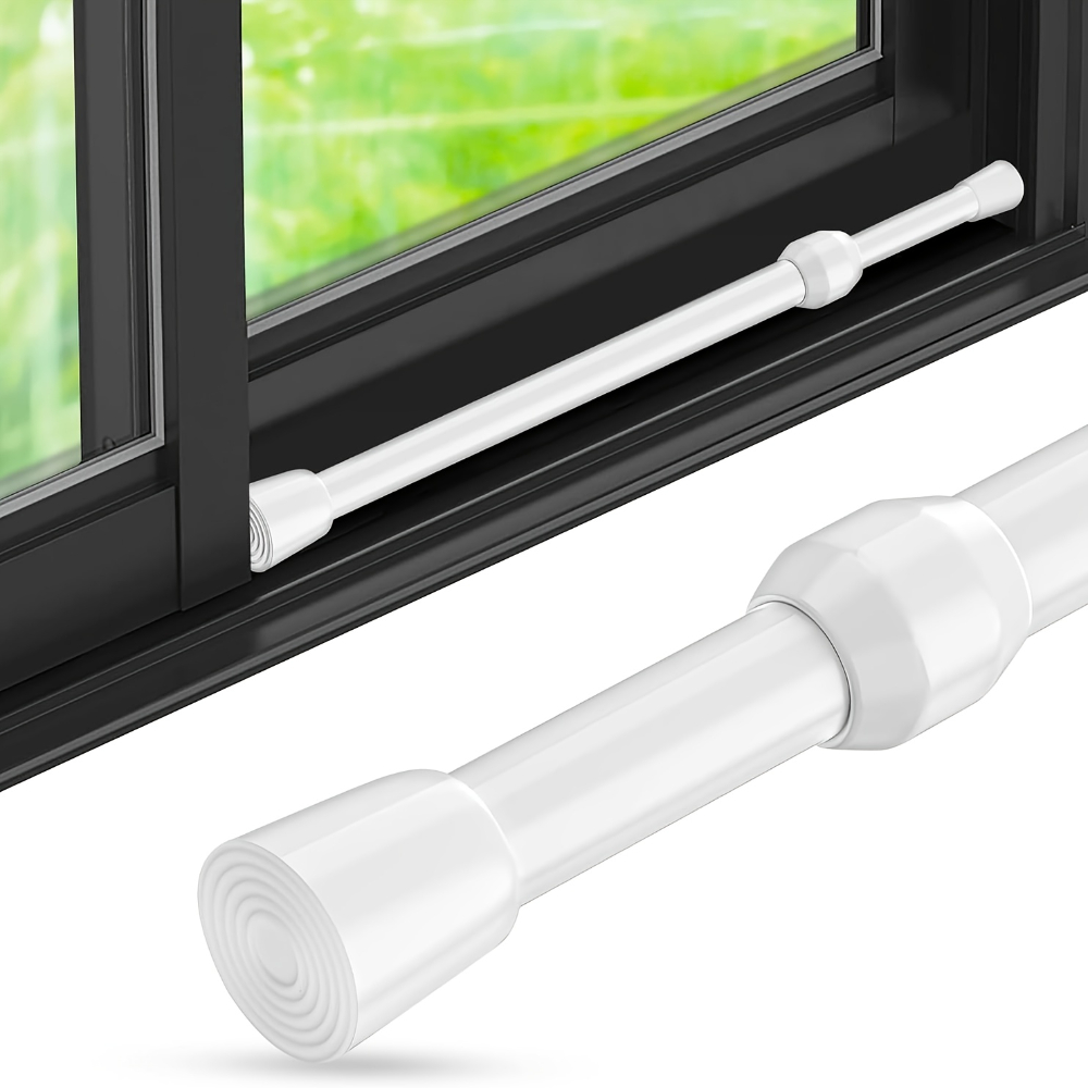 Home Security Bars - 調節可能な金属製窓＆ドア安全バー – ゴム製の先端が付いた安全スライドロック、盗難防止セキュリティガード、家庭用