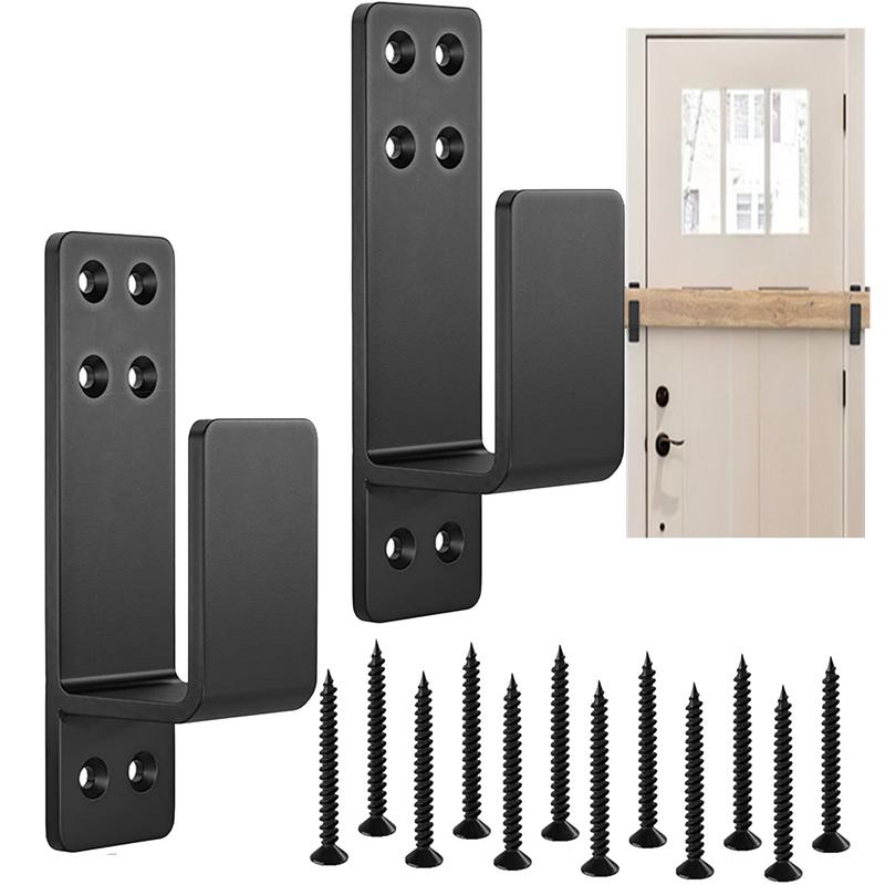 Home Security Bars - 小屋セキュリティバードアブラケット 2 パックアップグレードスチール U ブラケット厚さドロップオープンバー不正侵入防止 2