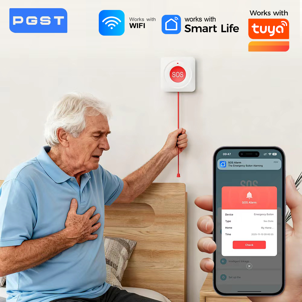Home Security Device - WIFI Zigbee ボタン式 SOS プッシュボタン Tuya