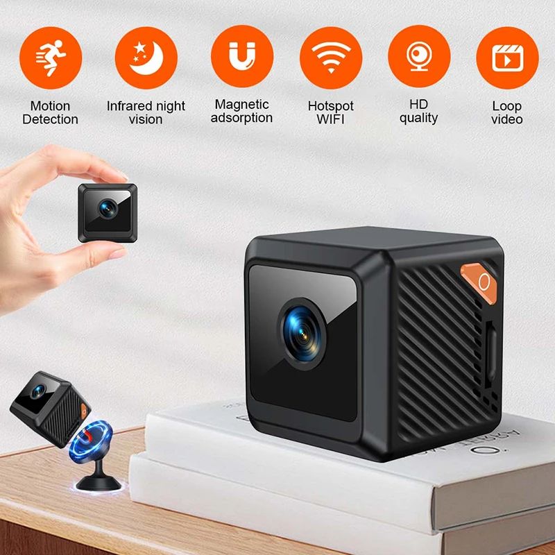 Home Security No Wifi Needed - ミニカメラ 強力磁石式 4K ワイヤレスWiFiカメラ ベビーモニター ペット検知