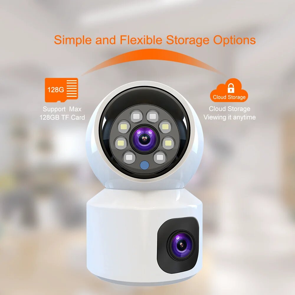 Home Security Robots - デュアルレンズ6MP HD WiFi 4G PTZカメラ 室内ホームセキュリティ
