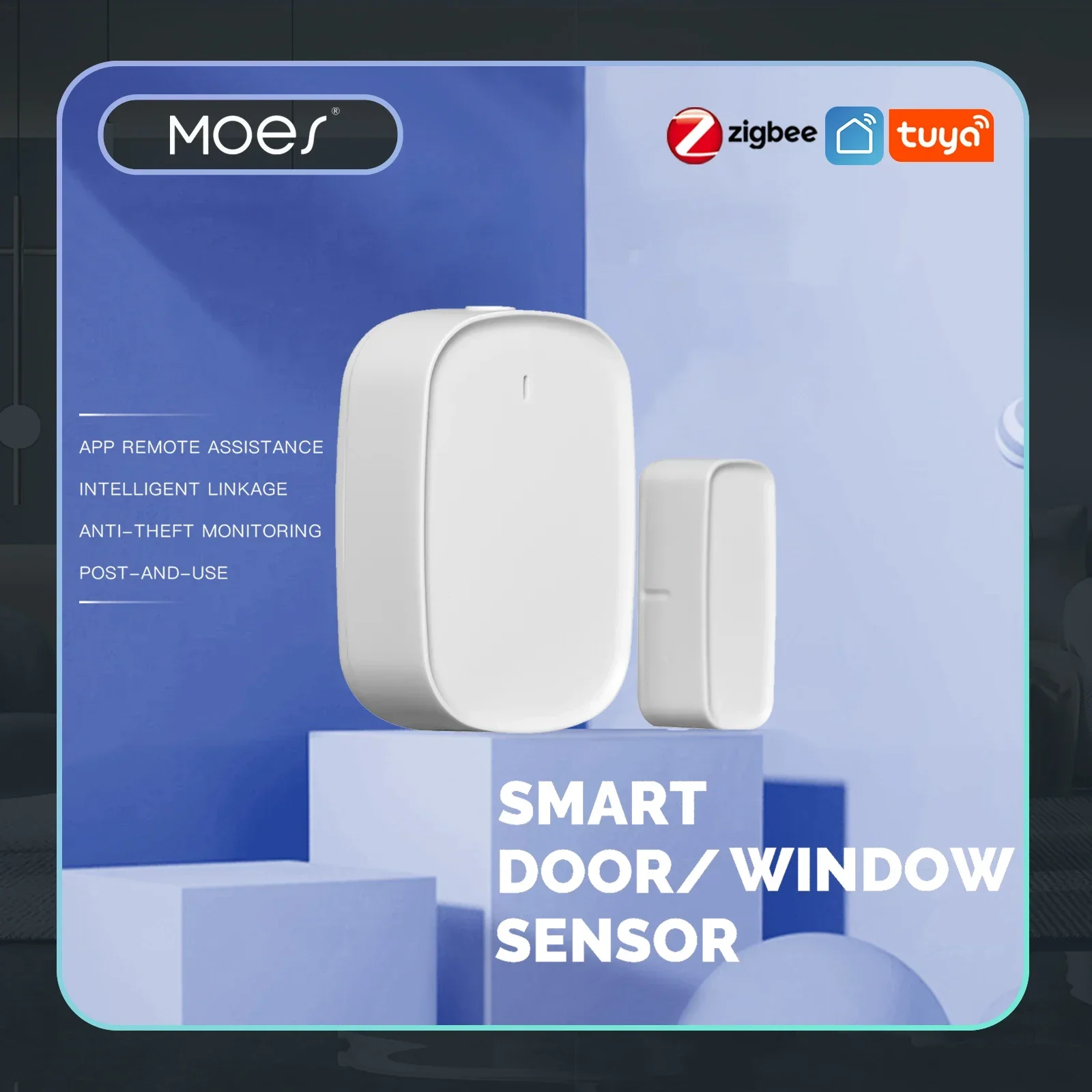 Home Security System Installation - Tuya Zigbee/Wifiスマートウィンドウドアおよびセンサー,スマートホームセキュリティアラームシステムデバイス,Tuyaアプリケーションと互換性があり,リモコン