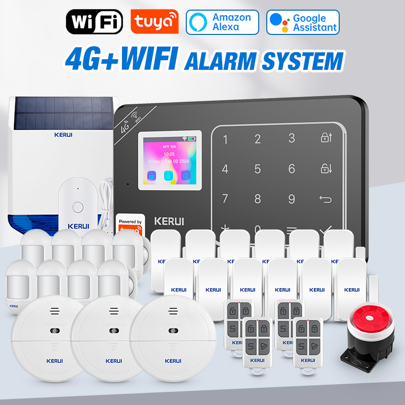 Home Security System Installation - KERUI GSM 4G WiFi アラームセキュリティシステム 家庭用アラーム