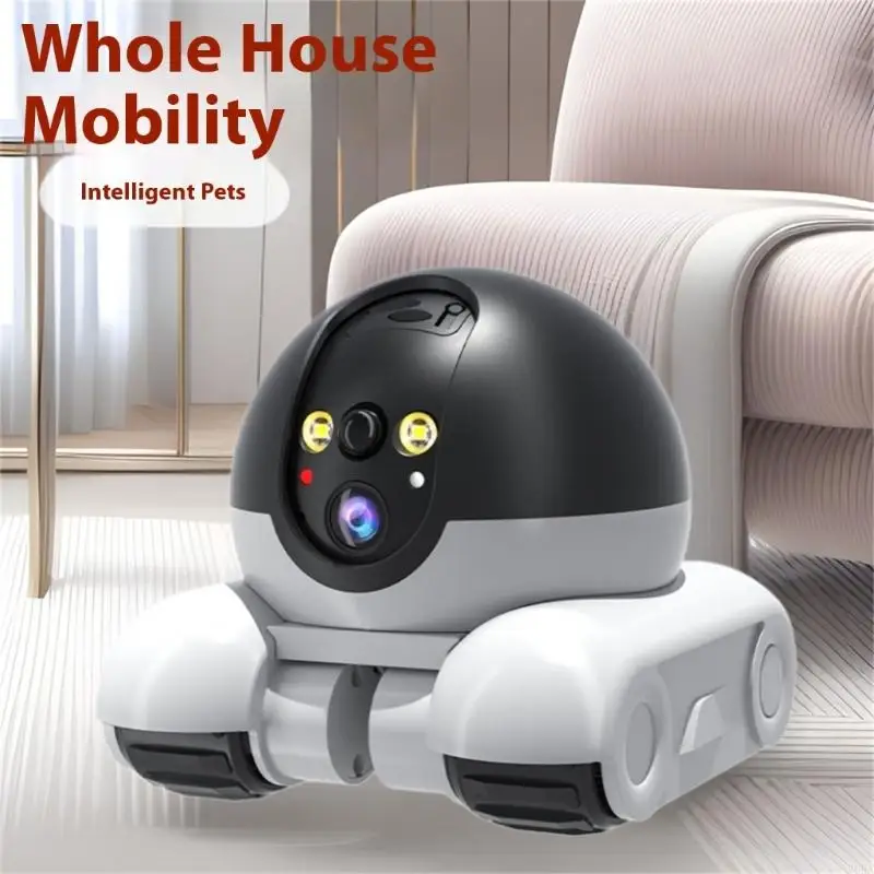 Home Security Robots - 双方向のトーク機能と夜間検出ロボットカメラを備えた360度回転ペットカメラホームセキュリティのためのカメラ