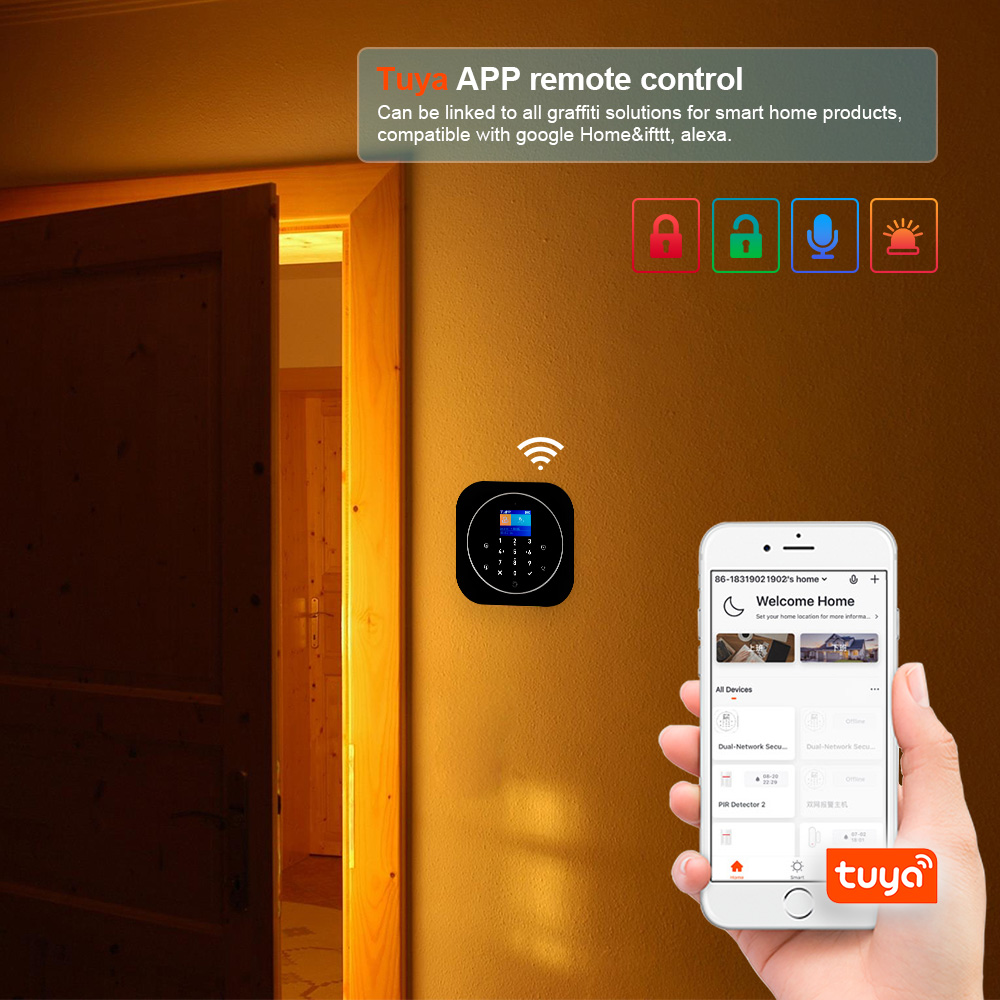 KERUI G12 2G Wifi ワイヤレスホーム警報シス - Home Security System Installation のレビューと価格
