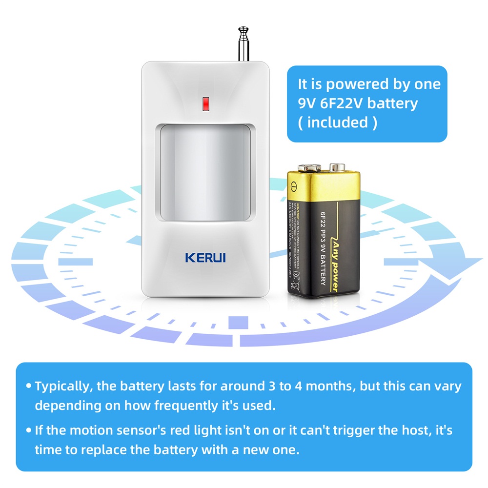 Kerui-ワイヤレスPirモーションセンサー,盗難防止アラ - Home Security System Installation のレビューと価格