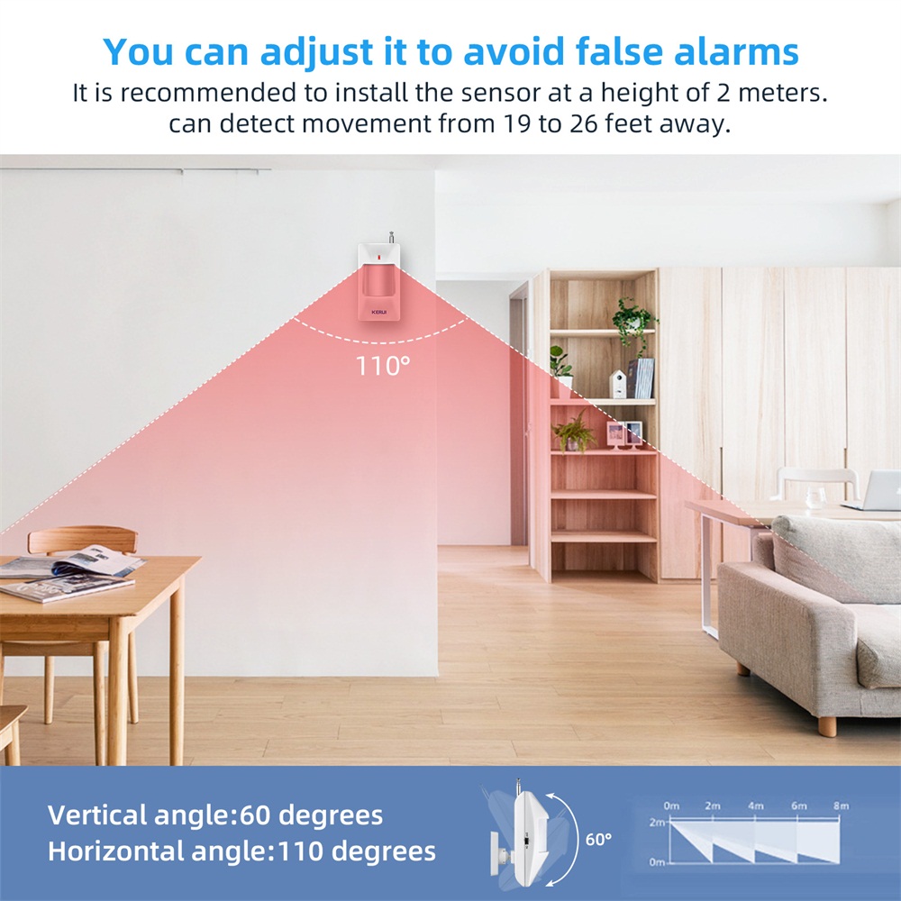 Kerui-ワイヤレスPirモーションセンサー,盗難防止アラ - Home Security System Installation のレビューと価格