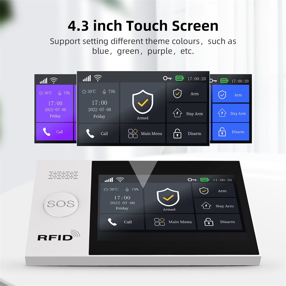 2.4G WIFIスマートGSMアラームシステム、TUYAス - Home Security System Installation のレビューと価格