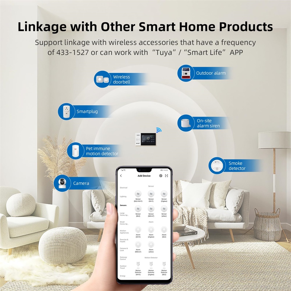 2.4G WIFIスマートGSMアラームシステム、TUYAス - Home Security System Installation のレビューと価格