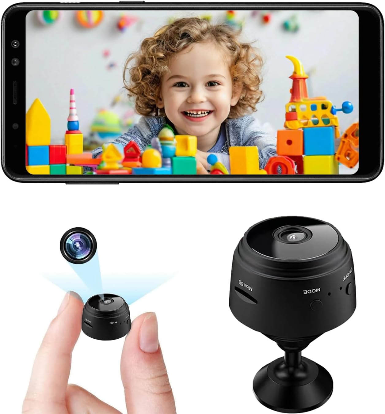 ミニセキュリティカメラ、1080P HD WiFi家庭用屋内 - Home Security No Wifi Needed のレビューと価格