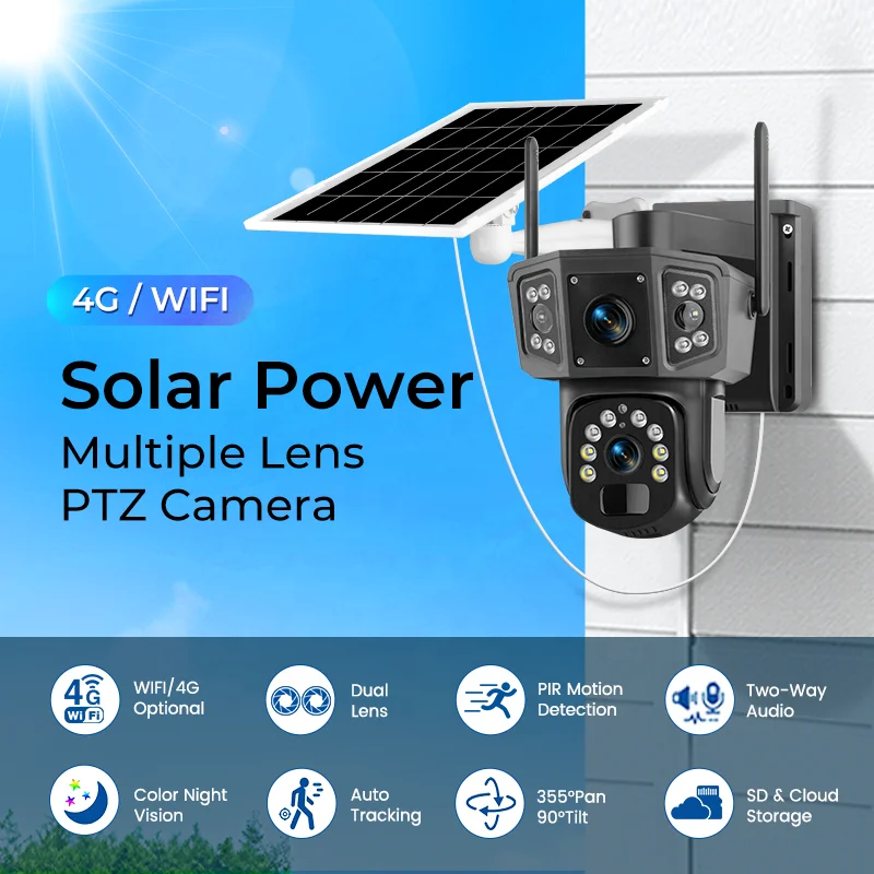 2026 V380 Pro 4MP ワイヤレスPTZソーラー - Camera Solar Wireless のレビューと価格