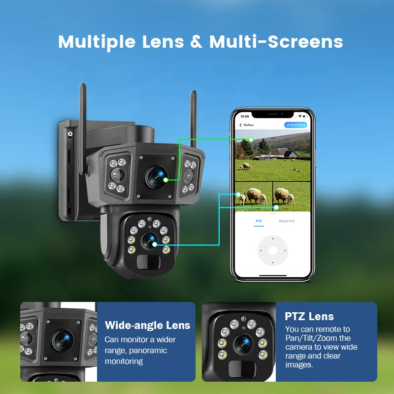 2026 V380 Pro 4MP ワイヤレスPTZソーラー - Camera Solar Wireless のレビューと価格