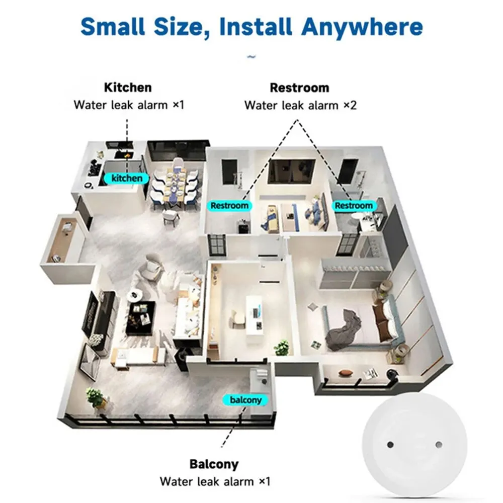 Zigbee3.0 スマート水漏れセンサー スマートライフア - Home Security With Monitoring のレビューと価格