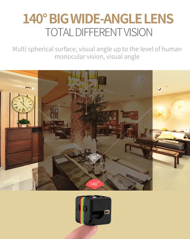 4KミニHDカメラ1080pポータブル小型ナニーカムビデオ音 - Home Security No Wifi Needed のレビューと価格
