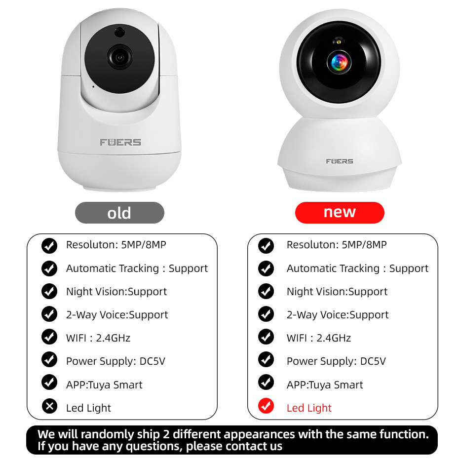 FUERS 5MP HD屋内セキュリティWIFIカメラ、ベビ - Home Security Lidar のレビューと価格