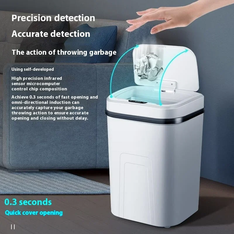 ふた付きのスマート防水ゴミ箱,自動センサー付きゴミ箱,非接触 - Home Security Lidar のレビューと価格