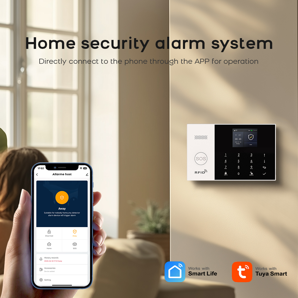 4 グラム警報システムセキュリティホーム WIFI Alar - Home Security System Installation のレビューと価格