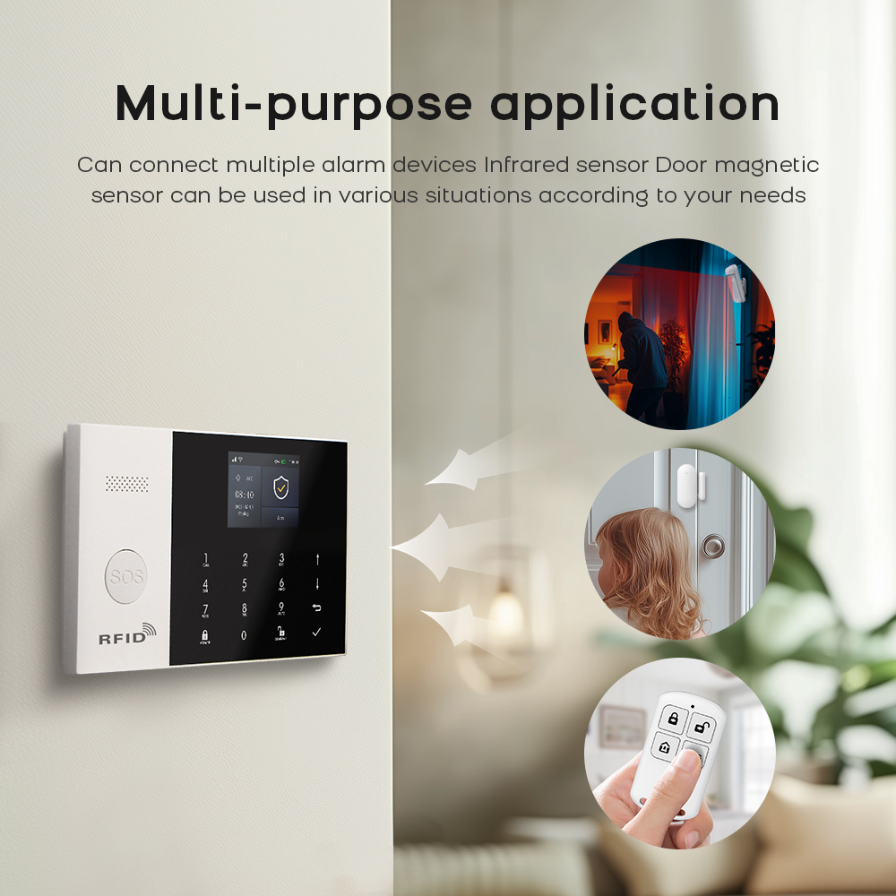 4 グラム警報システムセキュリティホーム WIFI Alar - Home Security System Installation のレビューと価格