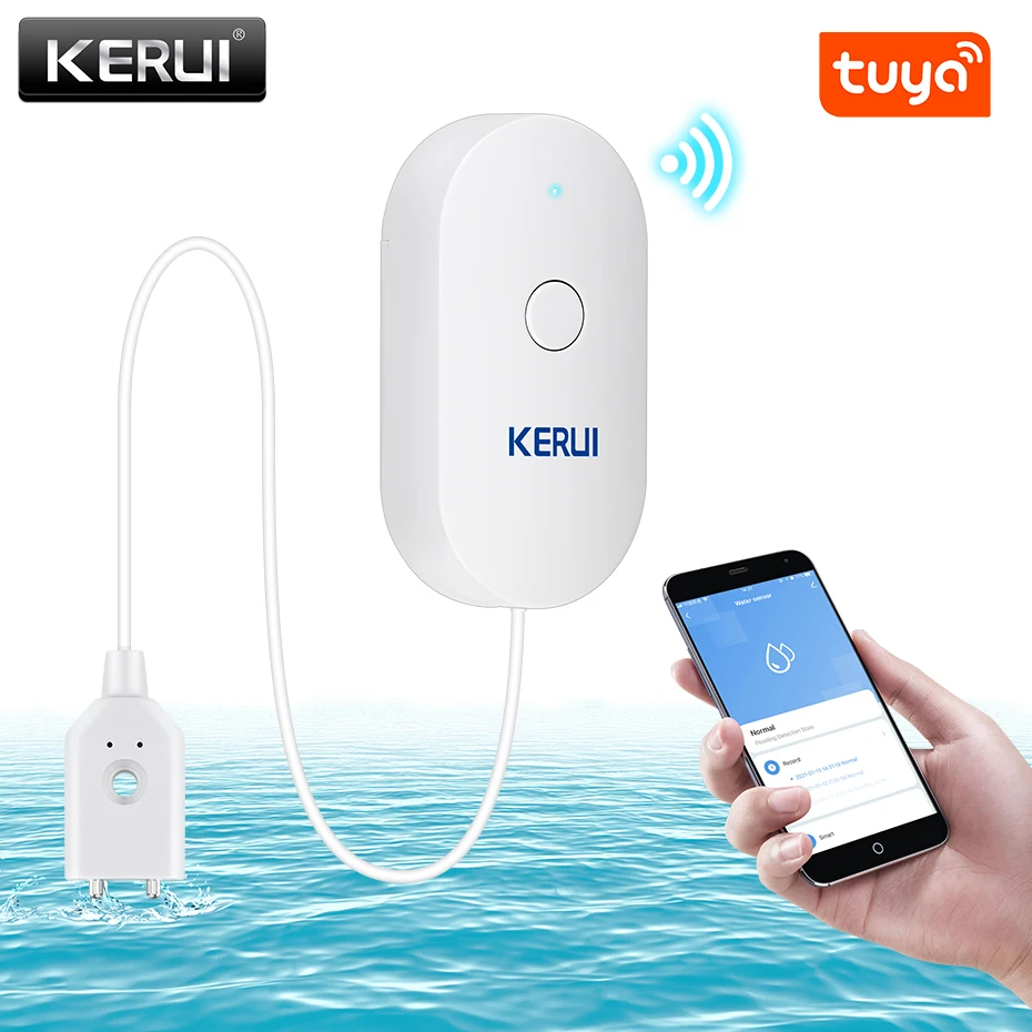 KERUI WiFi 水センサースマートホームキッチン水漏れ - Home Security With Monitoring のレビューと価格