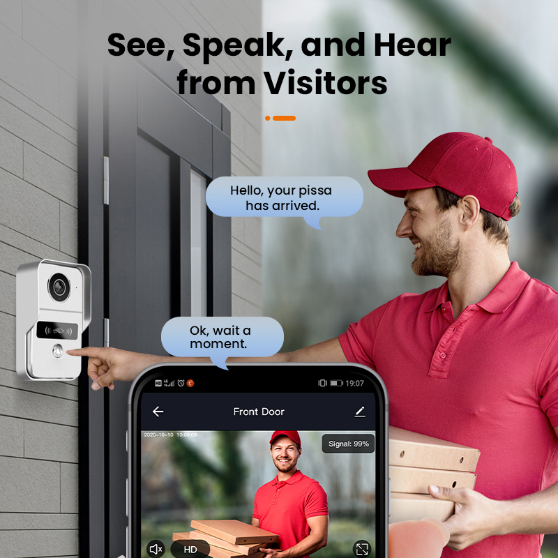 Tuya-ワイヤレスビデオドアベル,wifi,電話インターホ - Home Security Doorbell Camera のレビューと価格