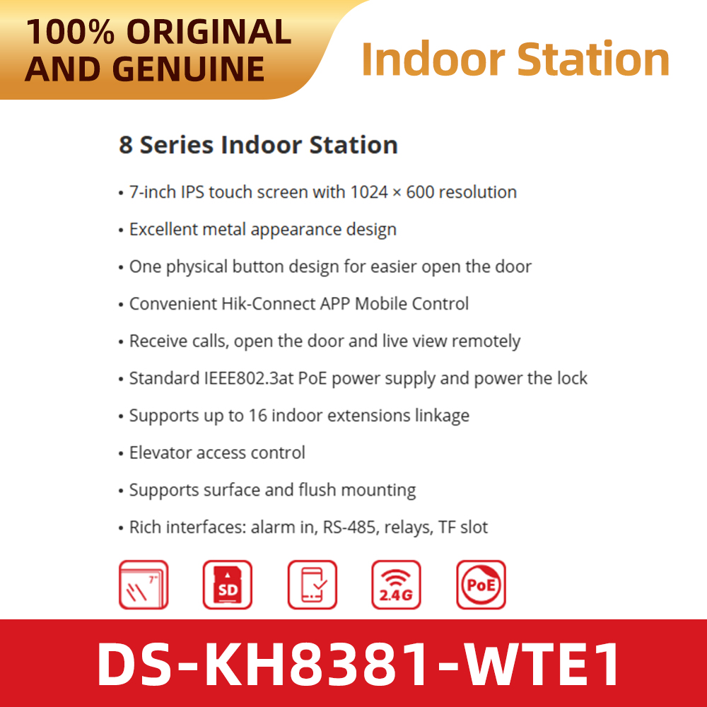 Hikvision DS-KH8381-WTE1 7 インチ - Home Security System Hikvision のレビューと価格