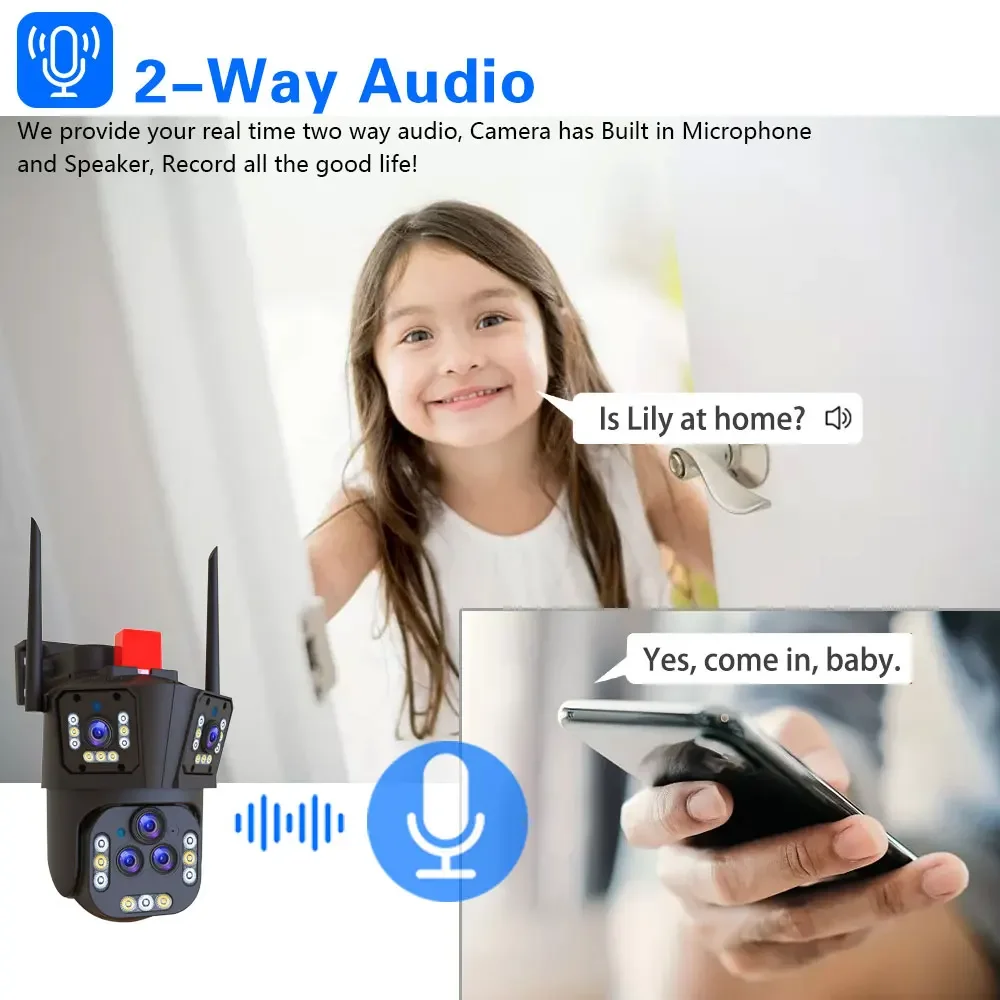 監視カメラ,wifi,5レンズ,20mp,20倍ズーム,自動 - Home Security Lidar のレビューと価格