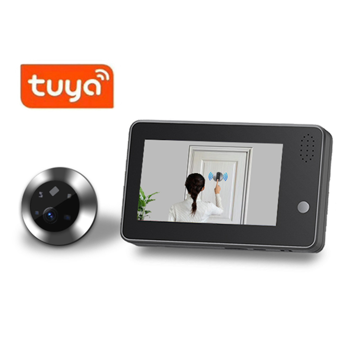 4.3インチTuya Smartlife WiFiドアベルビ - Home Security Doorbell Camera のレビューと価格