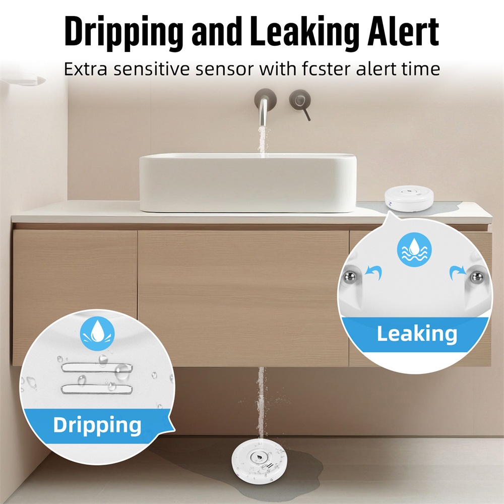 スマート漏水検知器,水位センサー,家庭用警報システム,Tuy - Home Security Device のレビューと価格
