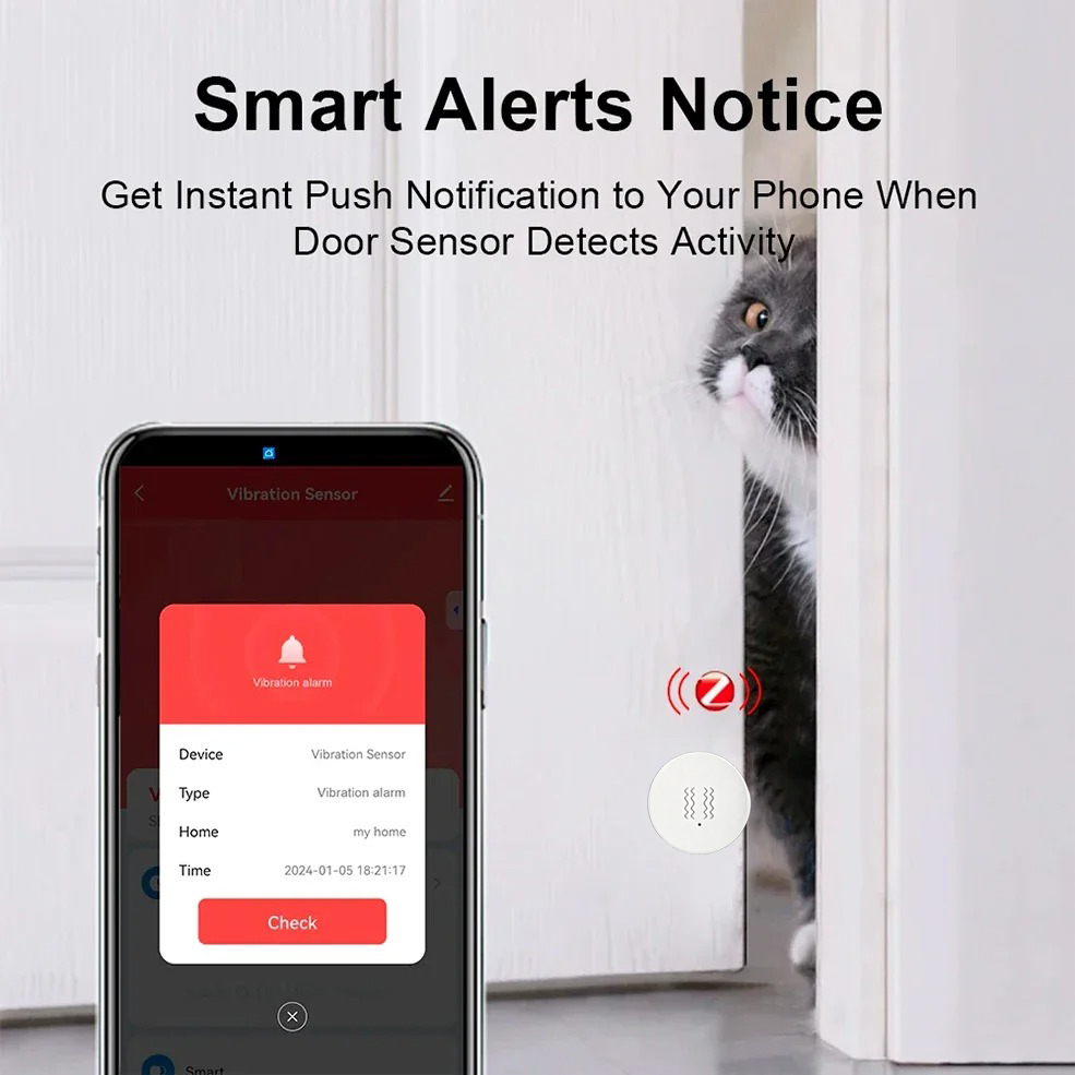 Tuya ZigBee スマート振動＆傾斜センサー ホームセ - Home Security With Monitoring のレビューと価格