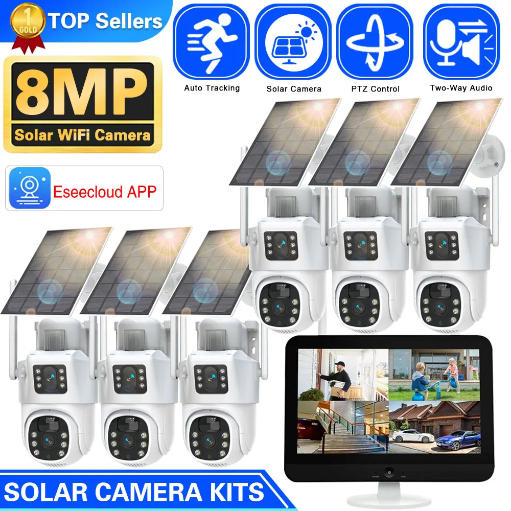 自動追跡ビデオ監視システム,外部監視カメラキット,Ccctv - Camera Solar Wireless のレビューと価格