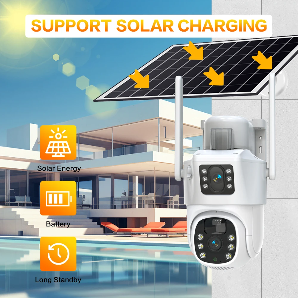 自動追跡ビデオ監視システム,外部監視カメラキット,Ccctv - Camera Solar Wireless のレビューと価格
