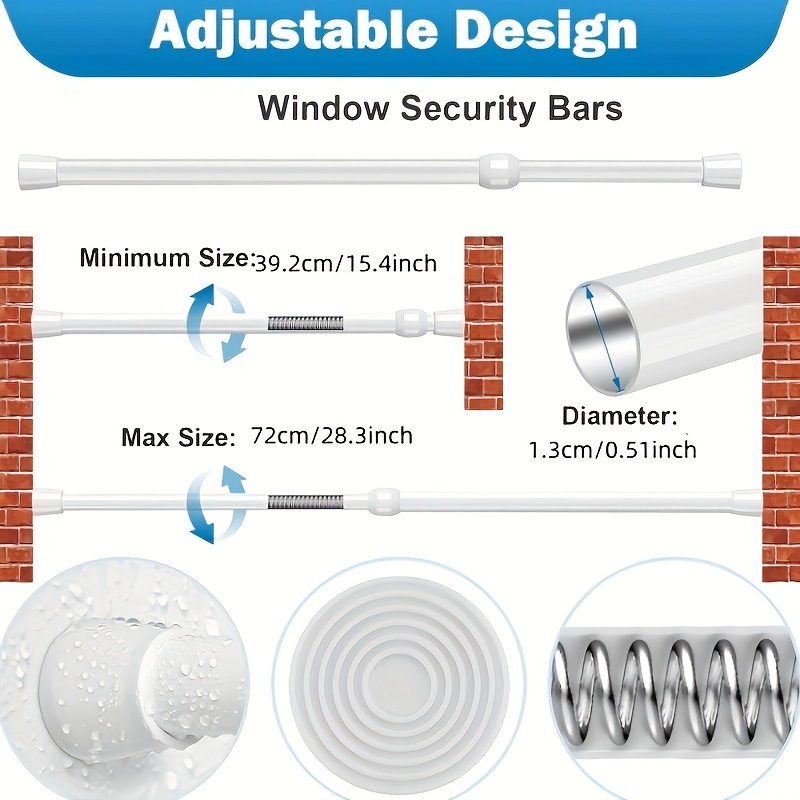 調整可能な安全バー 磨き上げられた金属製の調整可能な窓＆ガラ - Home Security Bars のレビューと価格