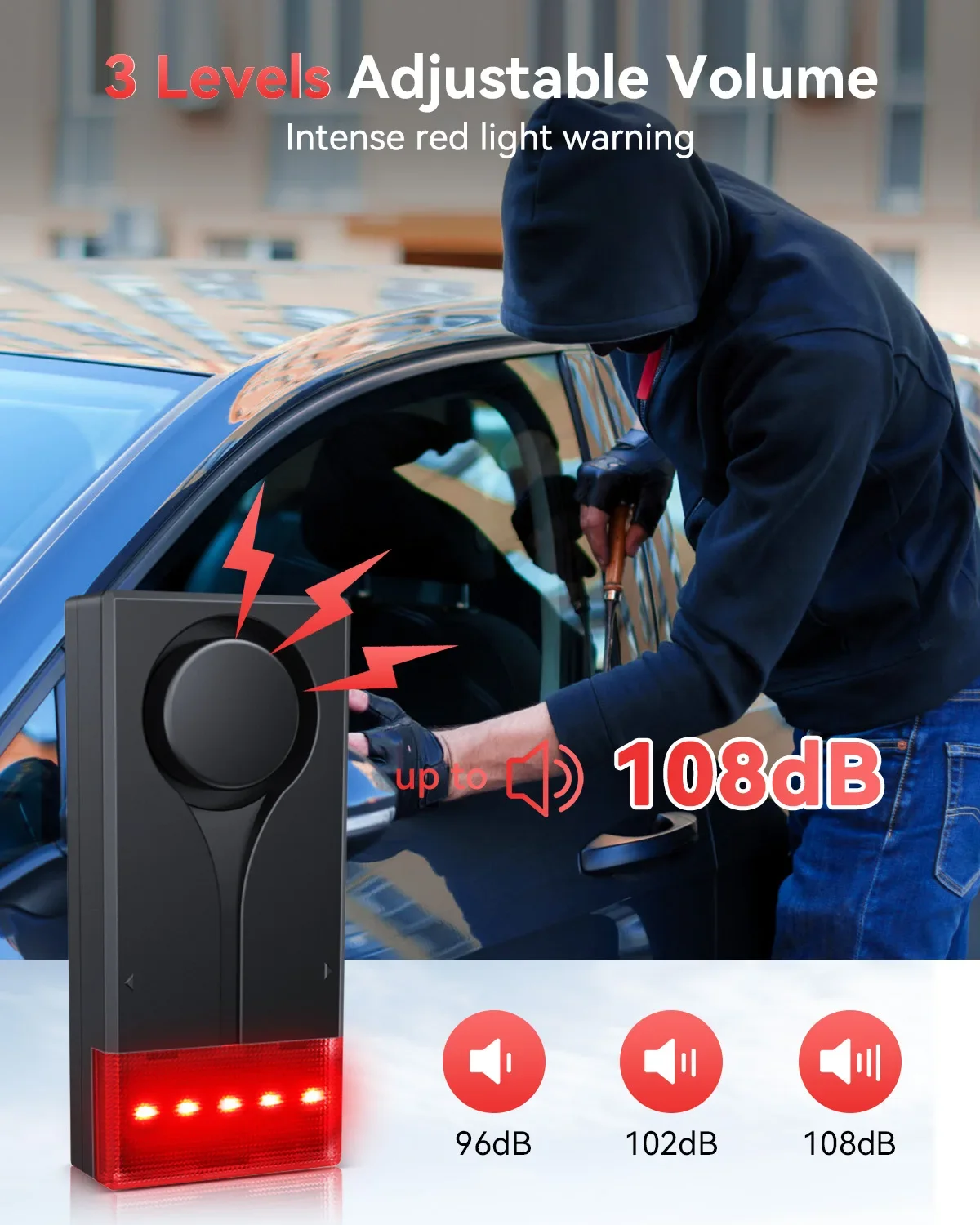 Awapow ワイヤレス車盗難防止振動アラーム 108dB  - Home Security System Installation のレビューと価格