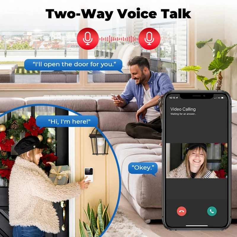スマートホーム WiFi ビデオドアベル ワイヤレス電話 双 - Home Security System Installation のレビューと価格