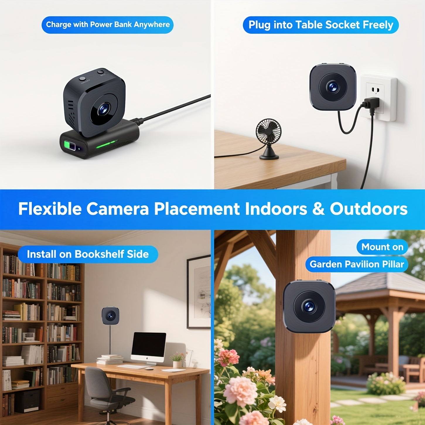 1080P HD ミニ WiFi カメラ屋内安全セキュリティ - Home Security With Monitoring のレビューと価格