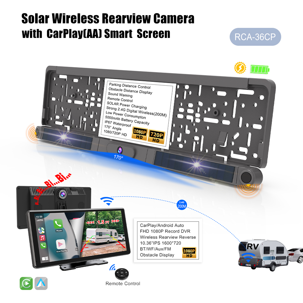 10.36インチ ワイヤレスAndroid Auto対応 ポ - Camera Solar Wireless のレビューと価格