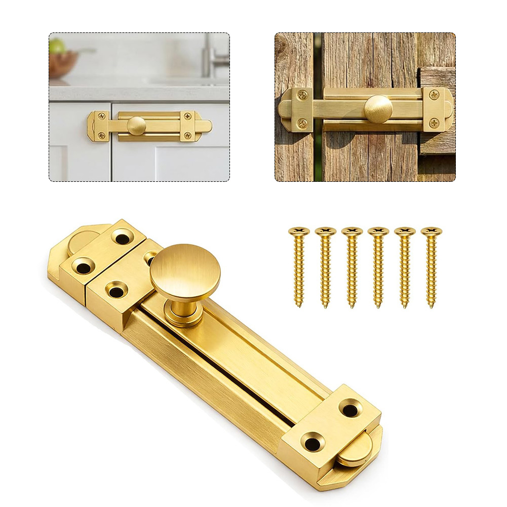 5 インチソリッドブラス引き戸ロックデューティーセキュリティ - Home Security Locks のレビューと価格