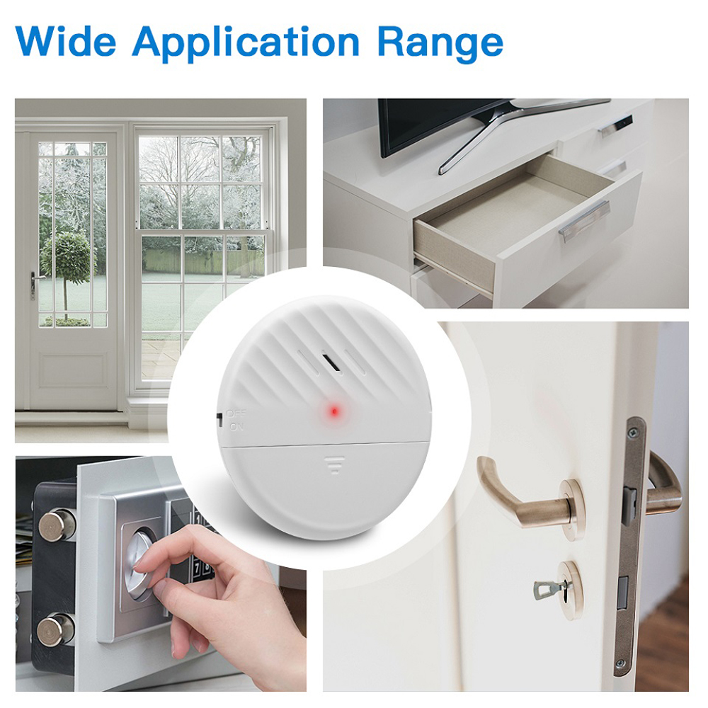Elecpow ワイヤレスドア窓振動センサーアラーム 125 - Home Security Device のレビューと価格