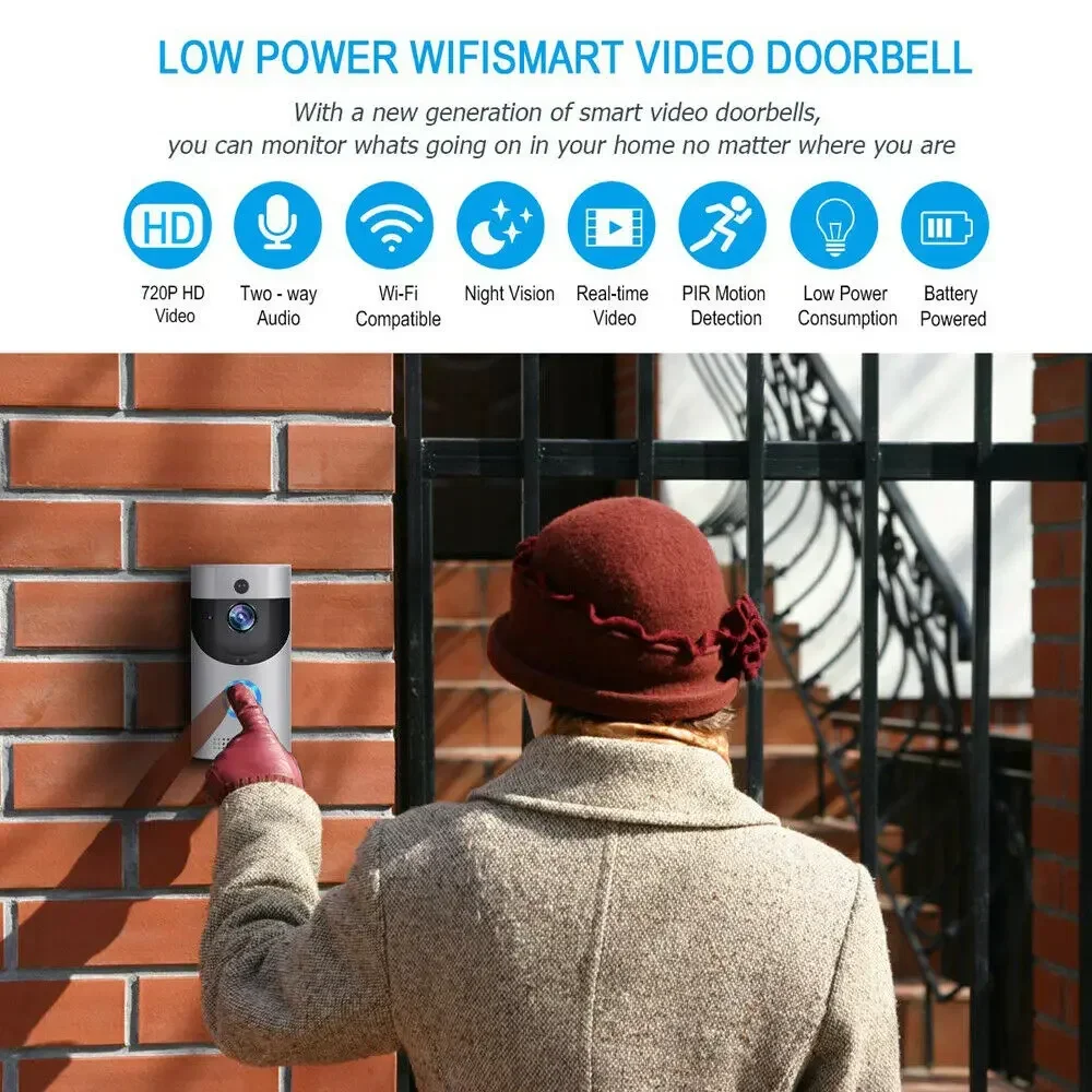 720P HD スマートホームワイヤレス WIFI ドアベル - Home Security Doorbell Camera のレビューと価格