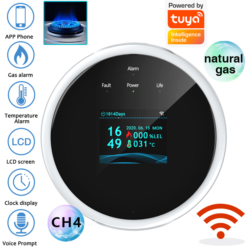 2.4G WiFi ガス警報センサー可燃性ガス検知器は Tu - Home Security With Monitoring のレビューと価格