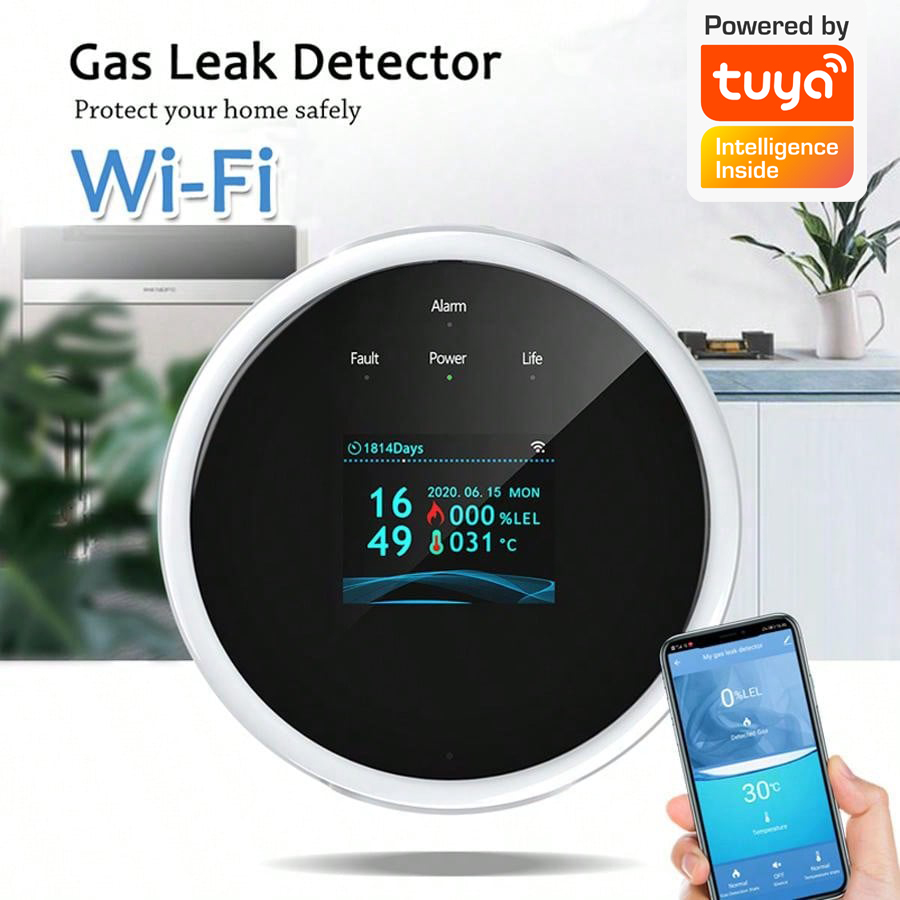 2.4G WiFi ガス警報センサー可燃性ガス検知器は Tu - Home Security With Monitoring のレビューと価格