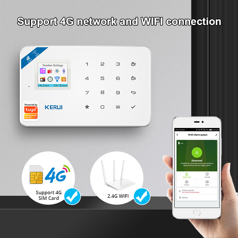 KERUI セキュリティ警報システムキット W184 4G  - Home Security System Installation のレビューと価格