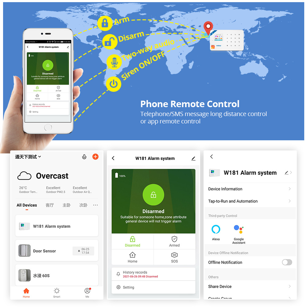 KERUI セキュリティ警報システムキット W184 4G  - Home Security System Installation のレビューと価格