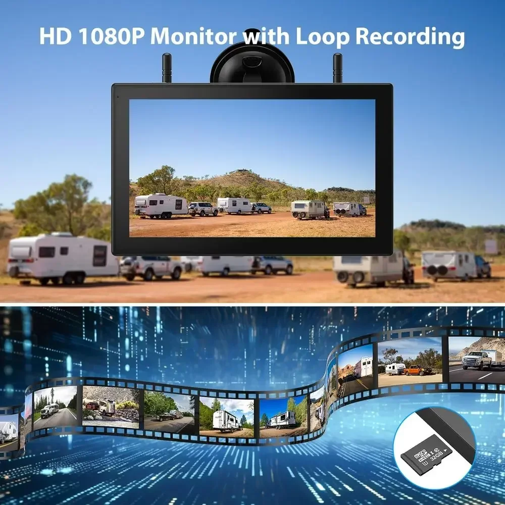 磁気式ソーラーワイヤレスバックアップカメラHD 1080P  - Camera Solar Wireless のレビューと価格
